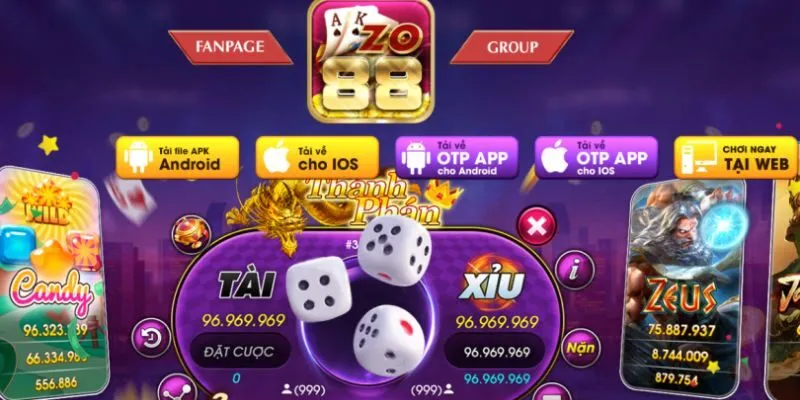 Các sản phẩm game bài Zo88 hot hit 2025
